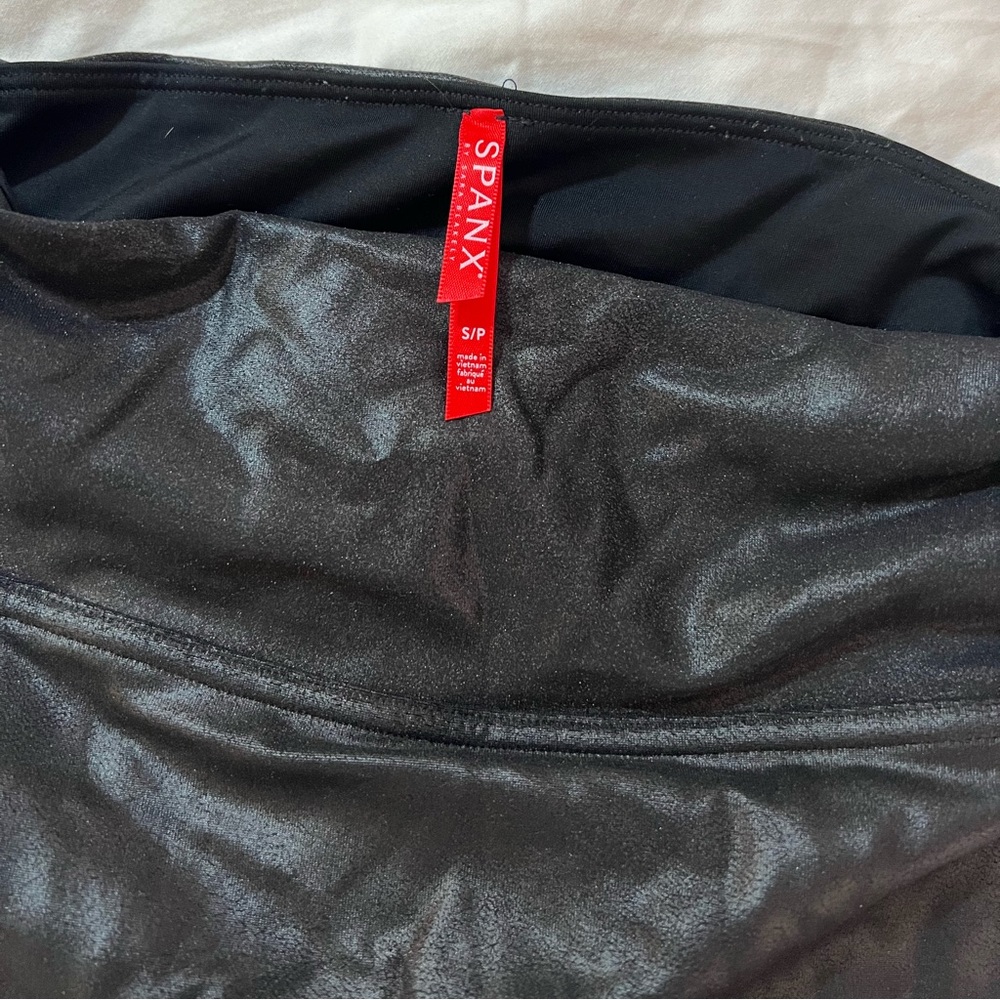 Spanx Faux Leather Leggings Sz S